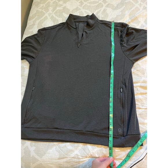 Cozy earth gray 1/4 zip pullover pockets men’s X-Large - Picture 7 of 10